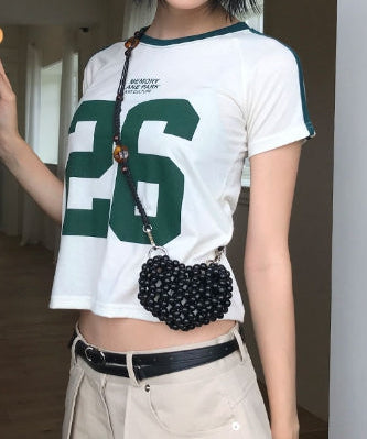 HEART BEAD CROSSBODY BAG